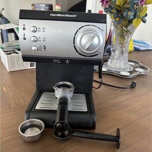 Hamilton Beach Espresso Machine-Very Good Condition Stainless Steel Coffee Maker